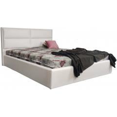 Кровать BNB Santa Maria Premium 90 х 190 см С дополнительной цельносварной рамой Экокожа Белый Кривий Ріг