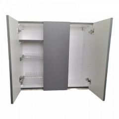 Кухонный пластиковый подвесной шкаф Mikola-M 70 см с покрытием HPL 1122 mat Сарны