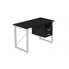 Письменный стол с ящиками Ferrum-decor Оскар 750x1400x700 металл Белый ДСП Сосна Кембра 16 мм (OSK0073)