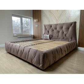 Кровать двуспальная BNB Mayflower Premium 140 х 190 см Simple С дополнительной цельносварной рамой Коричневый