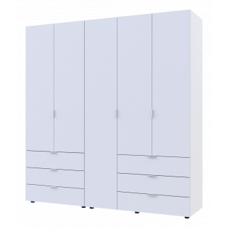 Распашной шкаф для одежды Doros Гелар комплект Белый 2+3 ДСП 193,7х49,5х203,4 (42002116)