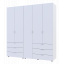 Распашной шкаф для одежды Doros Гелар комплект Белый 2+3 ДСП 193,7х49,5х203,4 (42002116) Херсон