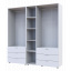 Распашной шкаф для одежды Doros Гелар комплект Белый 2+3 ДСП 193,7х49,5х203,4 (42002116) Косів