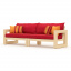 Комплект деревянной дубовой мебели JecksonLoft Морисон красный 0220 Сумы