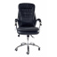 Офисное кресло руководителя BNB ValenciaDesign хром Anyfix Экокожа Черный Черкаси