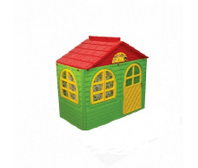 Детский игровой пластиковый домик со шторками Doloni 02550/13 129*69*120 см Зелено-красный