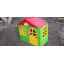 Детский игровой пластиковый домик со шторками Doloni 02550/13 129*69*120 см Зелено-красный Стрий