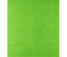Самоклеющаяся декоративная 3D панель 3D Loft под зеленый кирпич в рулоне 3080x700x3 мм
