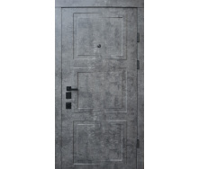 Двери входные в квартиру Порто двухцветная Ваш ВиД Мрамор темный / белая емаль 850,950х2050х95 Левое/Правое