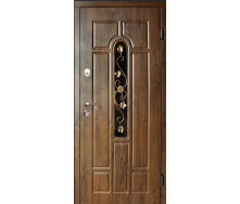Двери входные Ваш Вид Эскада стеклопакет 3 Дуб бронзовый 860,960х2040х86 Левое/Правое