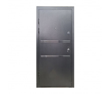 Входная дверь левая ТД 886М 2050х860 мм Серый/Царга белая