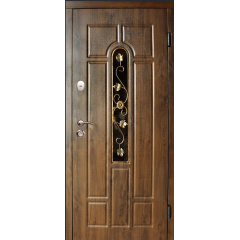 Двери входные Ваш Вид Эскада стеклопакет 3 Дуб бронзовый 860,960х2040х86 Левое/Правое Кропивницький