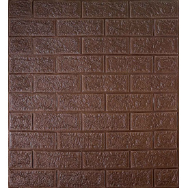 Самоклеющаяся декоративная 3D панель Loft Expert 012-4 Под кирпич темный шоколад 700x770x4 мм