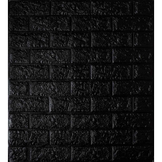 Самоклеящаяся декоративная панель Loft-Expert черный кирпич 700x770x5 мм