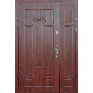Двери входные металлические уличные Эскада ПВХ 4 Ваш Вид Дуб бронзовый 1200х2050х78 Левое/правое