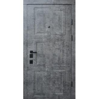 Двери входные в квартиру Порто двухцветная Ваш ВиД Мрамор темный / белая емаль 850,950х2050х95 Левое/Правое