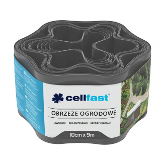 Бардюр газонный волнистый графит 10 см x 9 м Cellfast
