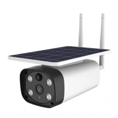 IP камера видеонаблюдения UKC Y8PSL Wi-Fi 2MP уличная с солнечной панелью White Бушеве