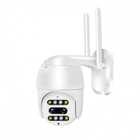 IP камера видеонаблюдения RIAS CF26-54SM Wi-Fi 2 объектива 3MP уличная с удаленным доступом White