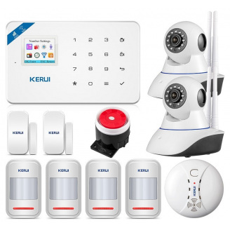 Комплект беспроводной GSM сигнализации Kerui W18 maxi + WI-FI IP камерa (SFSSG8F9FFFKHFD9)