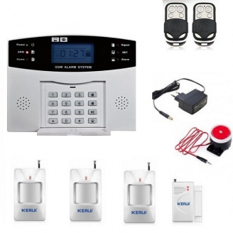 Комплект сигнализации Kerui GSM PG500 для 3-х комнатной квартиры (GHJF7F8KFFF)