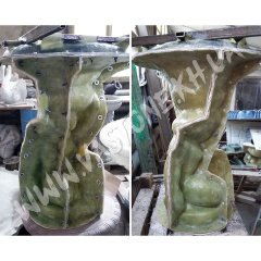 Форма для скульптуры садовой "Мальчик с чашей" Стеклопластик + полиуретан Суми
