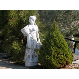 Скульптура садовая «Девушка с корзинами» Бронзовый