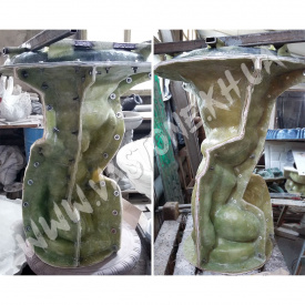 Форма для скульптуры садовой "Мальчик с чашей" Стеклопластик + полиуретан
