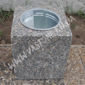 Урна для мусора «Куб» уличная бетонная