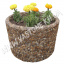 Вазон садовый для цветов «Орион» бетонный Галька коричневая Боярка