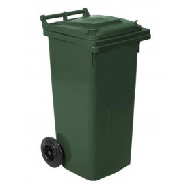 Контейнер для мусора на колесах 120 литров зелёный бак емкость Тип А