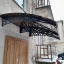 Металический сборный навес (козырек) над дверью Dash'Ok 2.05x1.5 м Hi-tech, тем-серый, сот 6 мм, прозр Тернополь
