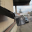 Металический сборный навес (козырек) над дверью Dash'Ok 2.05x1 м Hi-tech, тем-серый, сот 6 мм, прозр Кушугум