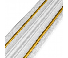 Самоклеящийся плинтус РР белый с золотой полоской 2300*140*4мм (D) SW-00001812 Sticker Wall