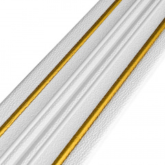 Самоклеящийся плинтус РР белый с золотой полоской 2300*140*4мм (D) SW-00001812 Sticker Wall Рівне
