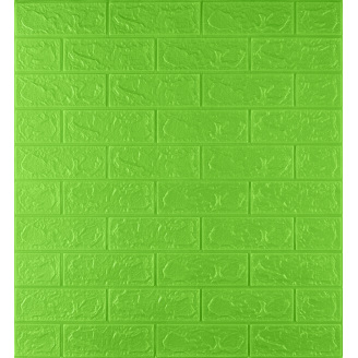 Самоклеющаяся декоративная 3D панель в рулоне 20м Под зеленый кирпич 3D Loft 20000x700x3 мм