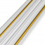 Самоклеящийся плинтус РР белый с золотой полоской 2300*140*4мм (D) SW-00001812 Sticker Wall Кропивницкий