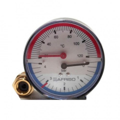 Термоманометр осьовий Afriso ТМ 80 1/2 0-4 бар (63341) Свесса