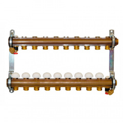 Колектор для теплої підлоги Herz G 3/4 на 10 контурів з термостатичними кран-буксами (1853110) Самбор