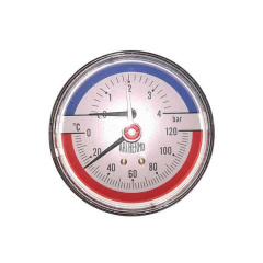Термоманометр осьовий Arthermo 80 0-4 бар, 0-120C Свесса