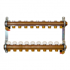 Колектор для теплої підлоги Herz G 3/4 на 10 контурів з термостатичними кран-буксами (1853110)