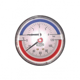 Термоманометр осьовий Arthermo 80 0-4 бар, 0-120C