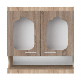 Навесной шкаф-витрина 0,8 (двухдверный) (стекло 4 мм) Валентина NEW МАКСИ МЕБЕЛЬ (13044)