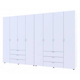 Распашной шкаф для одежды Doros Гелар комплект Белый 4+4 ДСП 310х49,5х203,4 (42002121)