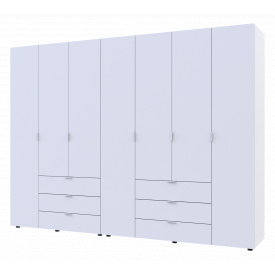 Распашной шкаф для одежды Doros Гелар комплект Белый 3+4 ДСП 271,2х49,5х203,4 (42002120)