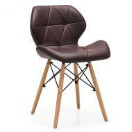 Мягкий стул Стар SDM 450х430х710 мм коричневый на деревянных ножках для гостей