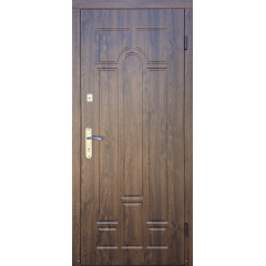 Двери входные металлические уличные Ескада ПВХ Ваш ВиД Дуб бронзовый ПВХ-02 860,960х2050х75 Правое/Левое Днепрорудное