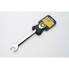Ключ рожково-накидной СИЛА с трещоткой и шарниром CrV 17 мм (032815) Тернопіль