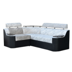 Кутовий диван Візаві (білий з чорним, 260х190 см) Житомир