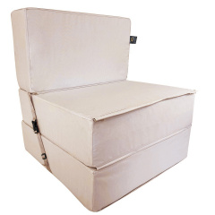 Бескаркасное кресло раскладушка Tia-Sport Поролон 180х70 см (sm-0920-13) бежевый Сумы